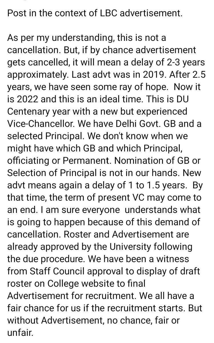 ratnakarkmr's tweet photo. @ugc_india @Delhiuniversit @dpradhanbjp @academicsofdelhi @msisodia @DelhiGovernment @ArvindKejriwal @PMOIndia @UnivofDelhi @lbcduofficial @DU_Teacher @EduMinOfIndia 

A request to all of you. Please don't allow this. This is the reason why adhoc teachers are suffering. https://t.co/Pg7JG7ksf6