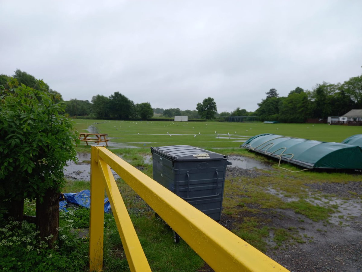 Now we know why the address of the ground is Watery Lane! It's even got it's own seagulls - needless to say, no cricket today <a href="/EarlswoodCC/">Earlswood CC</a>