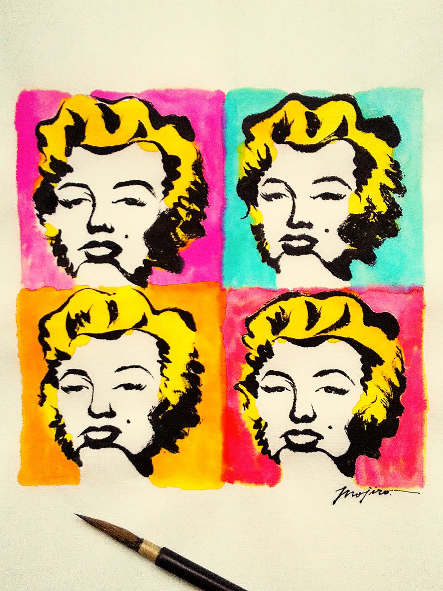 「愛」の文字でできた
マリリン・モンローの文字絵
(ポップアート風)に挑戦してみた↓↓↓
#MarilynMonroe #筆文字アート #書道 #書道アート #art #popart #design #designer #illustration #illustrator #drawing #calligraphy 