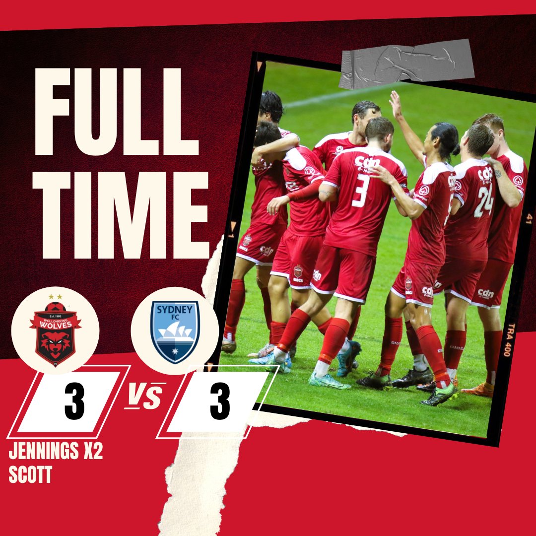 ⌚Aaaaaaaand breathe

We share the points with <a href="/SydneyFC/">Sydney FC</a> after a frantic second half up in Rockdale. 

#COYW🔴🐺🔴