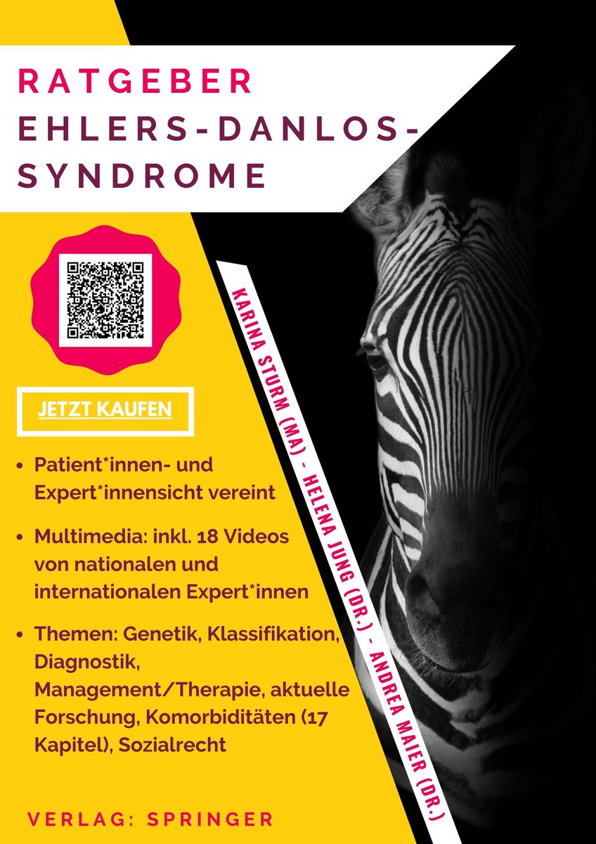 Mein Ratgeber zum Thema #EhlersDanlosSyndrome ist jetzt in allen gängigen Buchhandlungen erhältlich! Es soll im August 2022 erscheinen. Ich hoffe wir können mit diesem Buch ein wenig dazu beitragen, dass sich die Versorgungssituation für Betroffene in Deutschland verbessert.