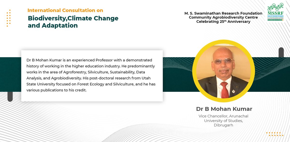 cabcmssrf's tweet photo. Dr. B Mohan Kumar discusses on #Biodiversity #coldspots: The case of #Tropical #HomeGardens in Kerala #CAbC_25 #MSSRF_CAbC25 #AgroBiodiversity
@mssrf @ArunachalUniver @FAOclimate @UNBiodiversity @IPBES @MadhuraFAS @edmssrf1 @VShakeela @anilmssrf https://t.co/NCFhqmBD4n