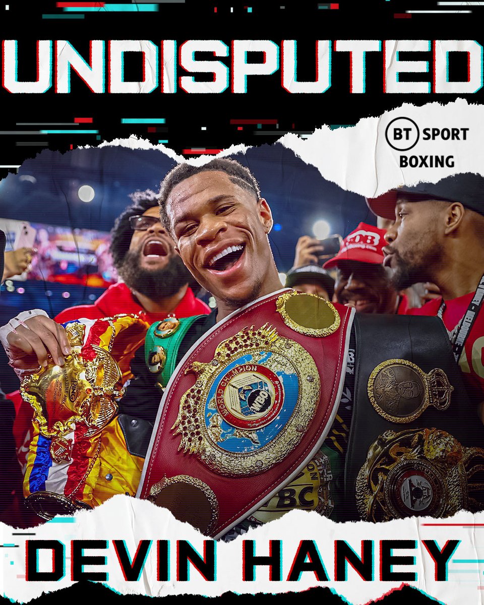 🏆 Undisputed @Realdevinhaney 👑

Masterclass Down Under as Haney becomes first undisputed lightweight champion since 1990 and first in the four-belt era 🔥

#KambososHaney