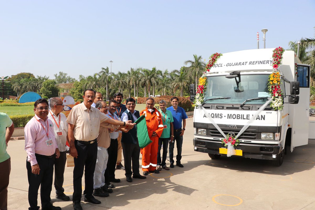 gujaratrefinery's tweet photo. On the occasion of #WorldEnvironmentDay, a BS-6 compliant Air Monitoring Mobile Van to augment continuous ambient air quality monitoring was flagged off by Mr. Sanjaya Bhatnagar, ED&amp;RH at #IndianOil Gujarat Refinery. 
@ChairmanIOCL
@DirR_iocl
#OnlyOneEarth https://t.co/udBVFaYHNQ