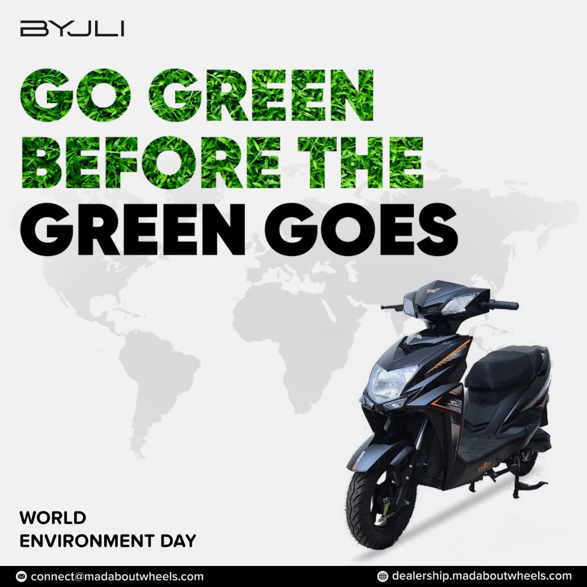 madaboutwheels_'s tweet photo. Go Green Before the Green Goes! Let's opt for EV and make the earth a greener place
#WorldEnvironmentDay 

#happyenvironmentday #climatechange #gogreen #GoGreenSaveGreen  #saveearth #electricvehicle #goelectric https://t.co/lgUD5mQHmq
