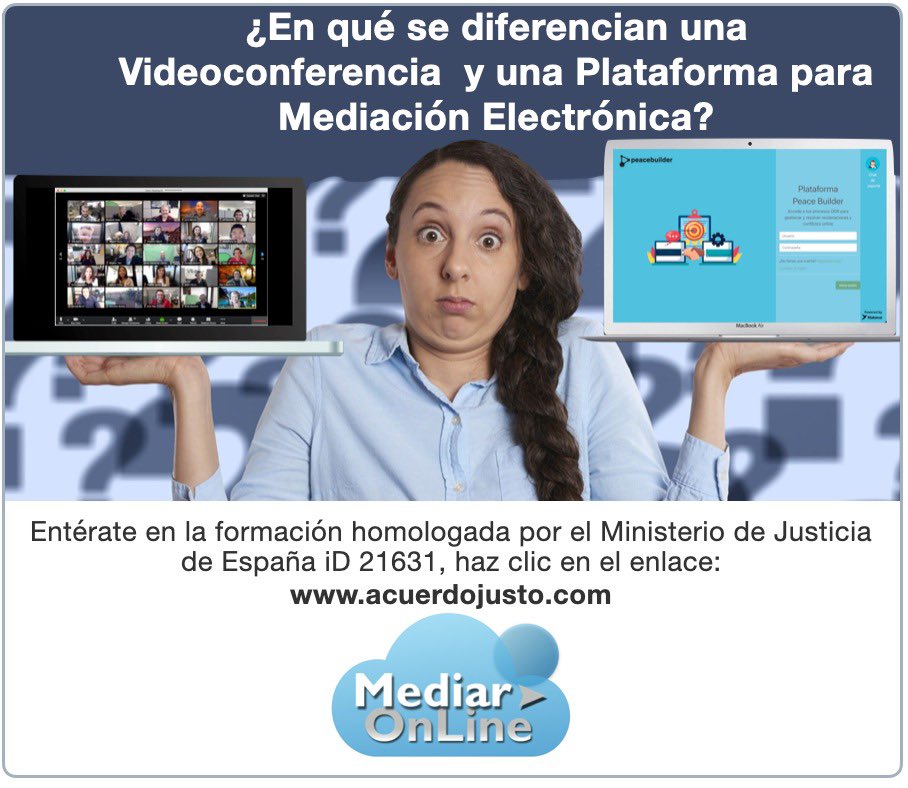 La cita es mañana a las 18hs de España... un reducido número de profesionales comienzan una semana intensa de formación para desarrollar sus habilidades y destrezas para mediar online.
+ información en: acuerdojusto.com