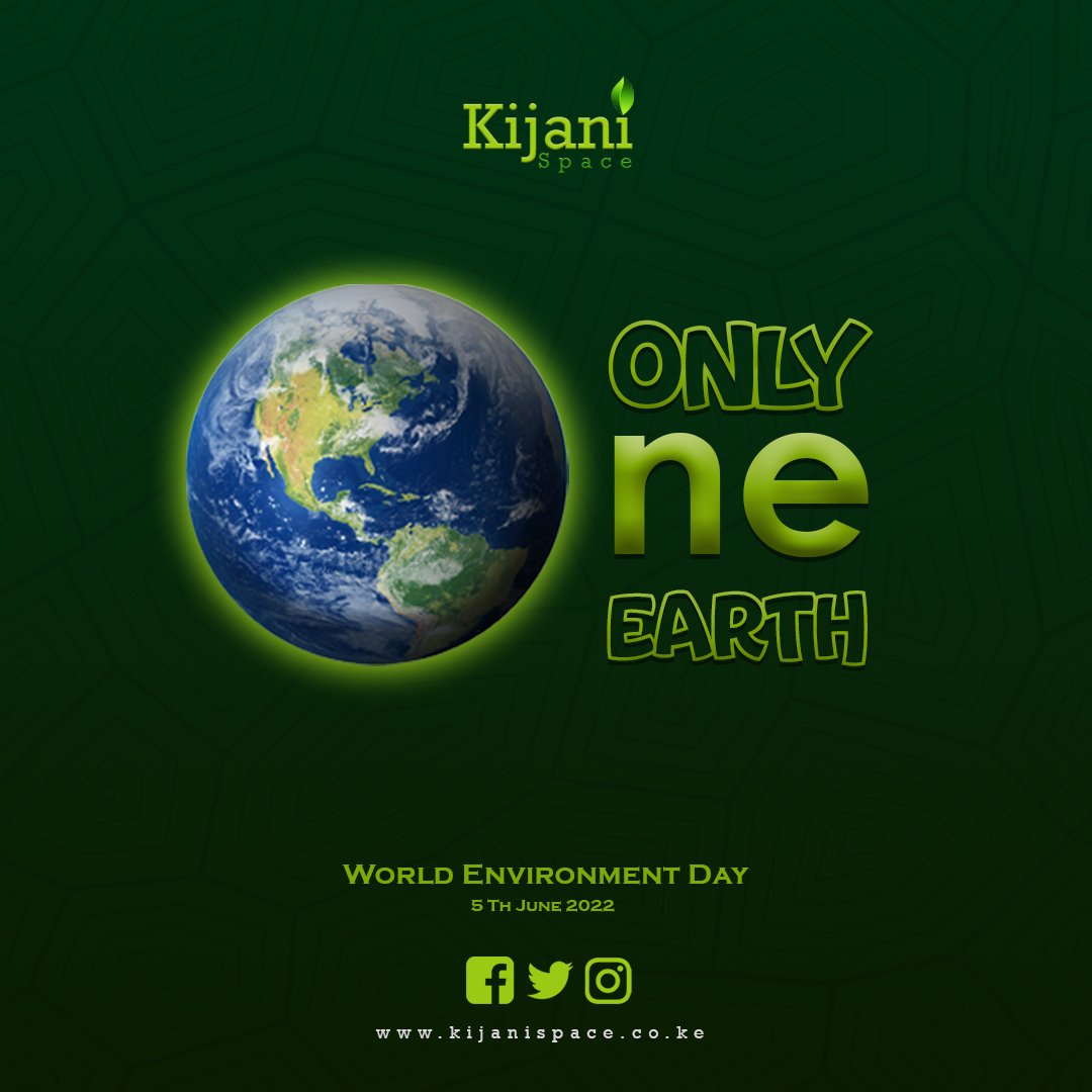 KijaniSpace's tweet photo. Every 5th June we are reminded of the environmental problems facing earth and the role we can play in solving them. 
#WorldEnvironmentDay #kijanispace #environment #OnlyOneEarth https://t.co/E0MXo7ebQp