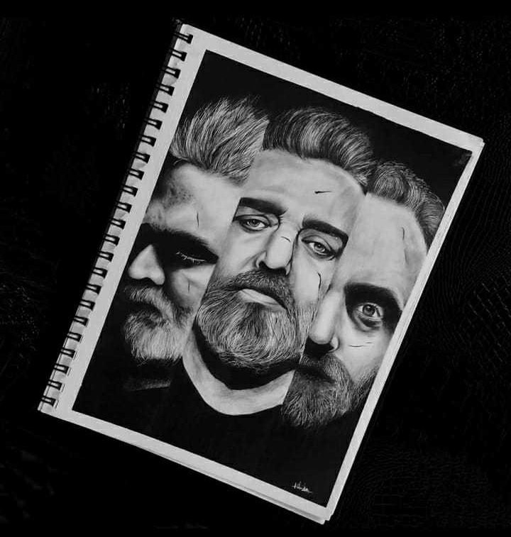 hamshika_tgg's tweet photo. Arambikalangala? 🔥
Graphite portrait on A4. 20 hours of work ✍️
This one will undoubtedly be my favourite artwork that I've made 💥
Made this last year, In July.
#Vikram #VikramInAction #vikramdrawing #vikramsketch https://t.co/QhmrfoKBhz