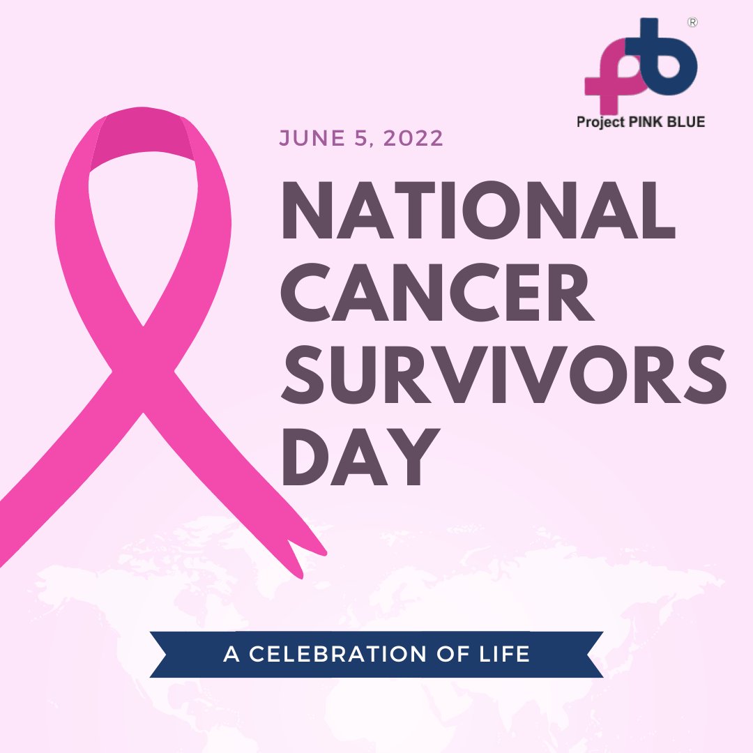 All cancer survivors deserve a life with less complication and more celebration.  
Today, <a href="/projectpinkblue/">Project PINK BLUE</a> celebrate all our cancer Champions around the world. 
Happy National Cancer Survivors Day!

#projectpinkblue 
#ChokeCancer #CancerSurvivorsDay  #NCSD2022