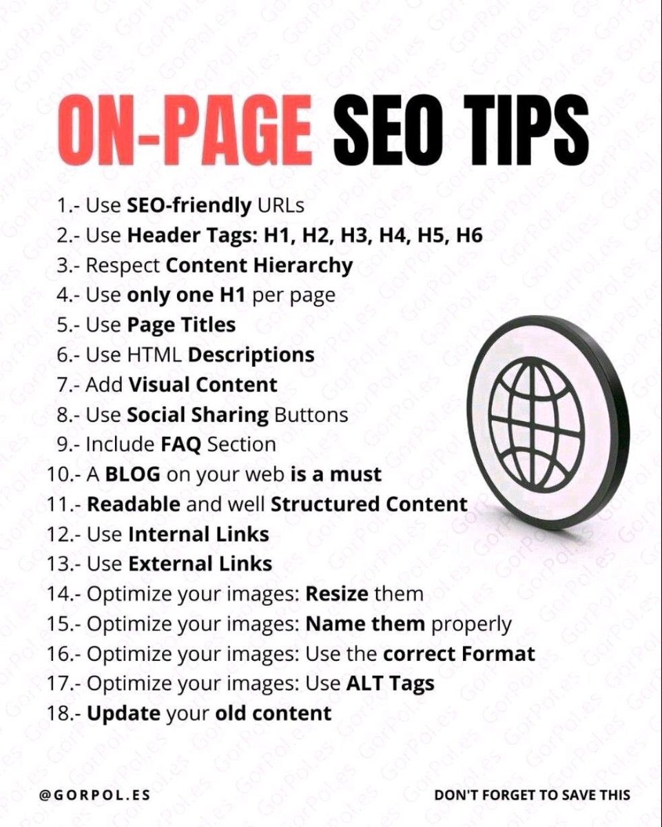 Jd_REhman's tweet image. On-Page SEO Tips.

#SEO #OnPage #PageOptimize #Ahrefs #mobileFriendly #Web3 #WordPress