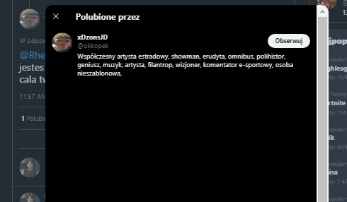Rheei2k_'s tweet photo. @okkopek @Metazzzzz @rafatoja_ @zelekkkk__ i dajesz sobie sam like pod postem zjebie https://t.co/dTEqaR2WyX