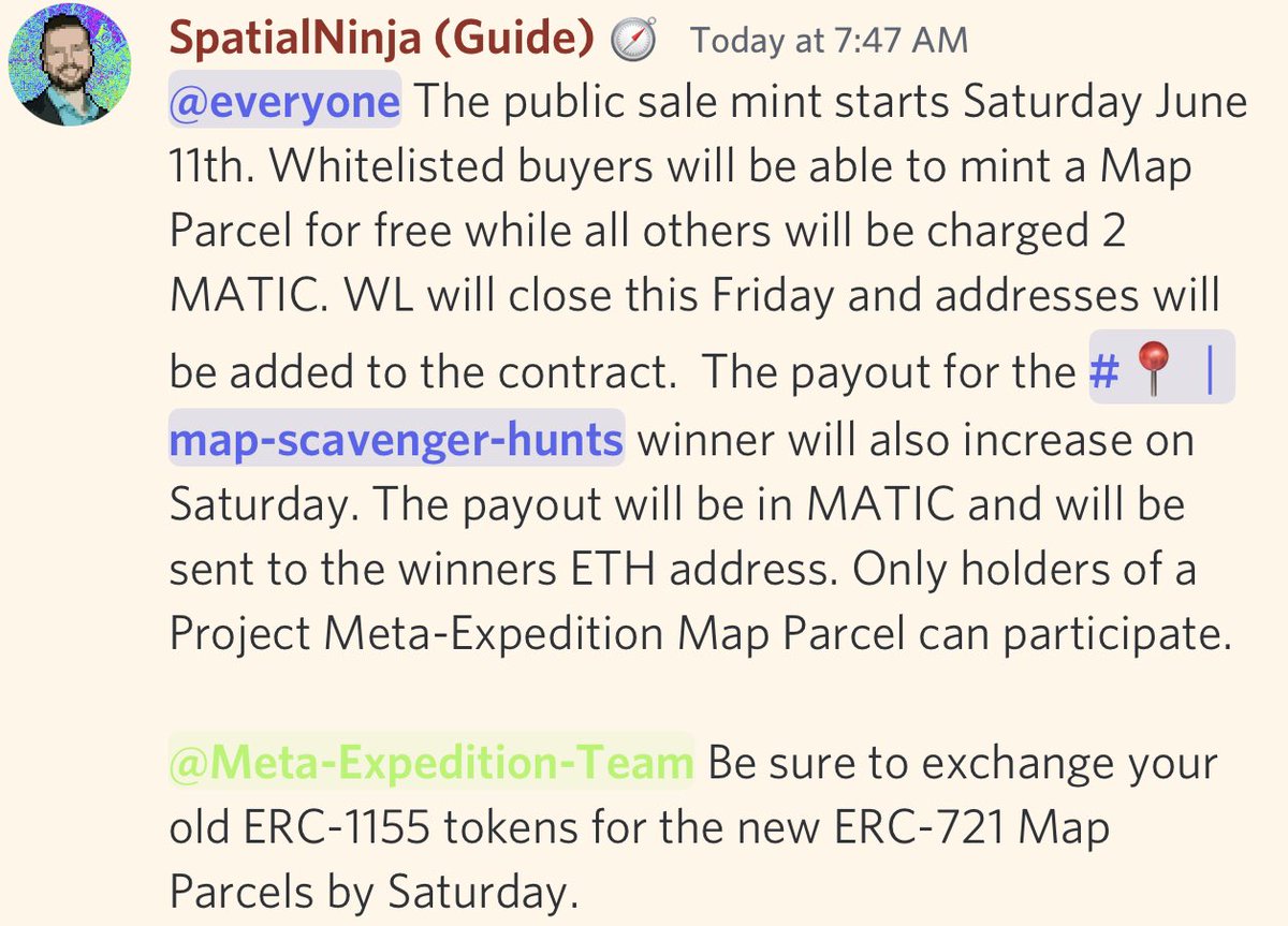 metaworldmaps's tweet photo. A reminder from your friendly neighborhood GeoGeek.
🗺 Exchange NOW
🗺 Public Sale SATURDAY
.
.
__
#nfts #nft #nftart #nftcommunity #nftcollector #gis #arcgis #mapping #map #maps #cartography #geography #gps #geospatial #remotesensing #mapper #metamapper #cartografia https://t.co/RT0Du24kzm