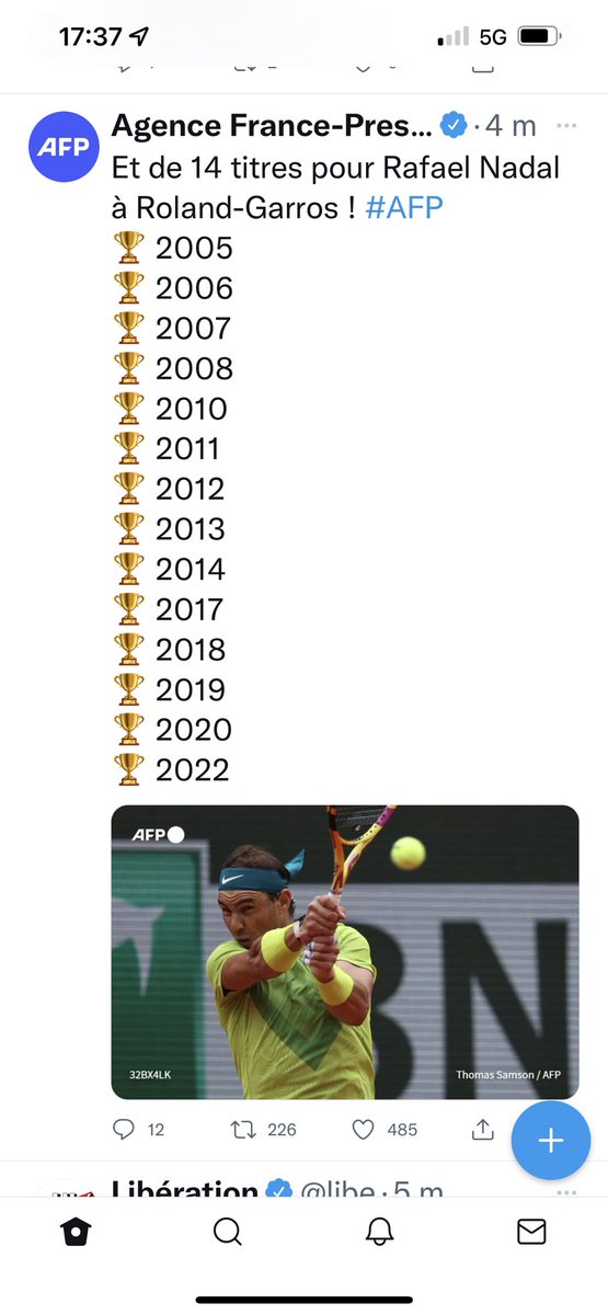 artilolo's tweet photo. Série en cours …! 🎉👏 Vamos 💪 ⁦@RafaelNadal⁩ ⁦@rolandgarros⁩ https://t.co/wPqSW3Ip2q