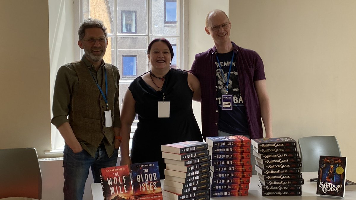 barrington_cf's tweet photo. Such great fun chatting with @JoshWinning & @shona_kinsella at the @CymeraF today! A real privilege.
@AriesFiction @HoZ_Books @UA_Books #fiction #Edinburgh #bookstagram #fantasyfic https://t.co/rpm40RB1jc