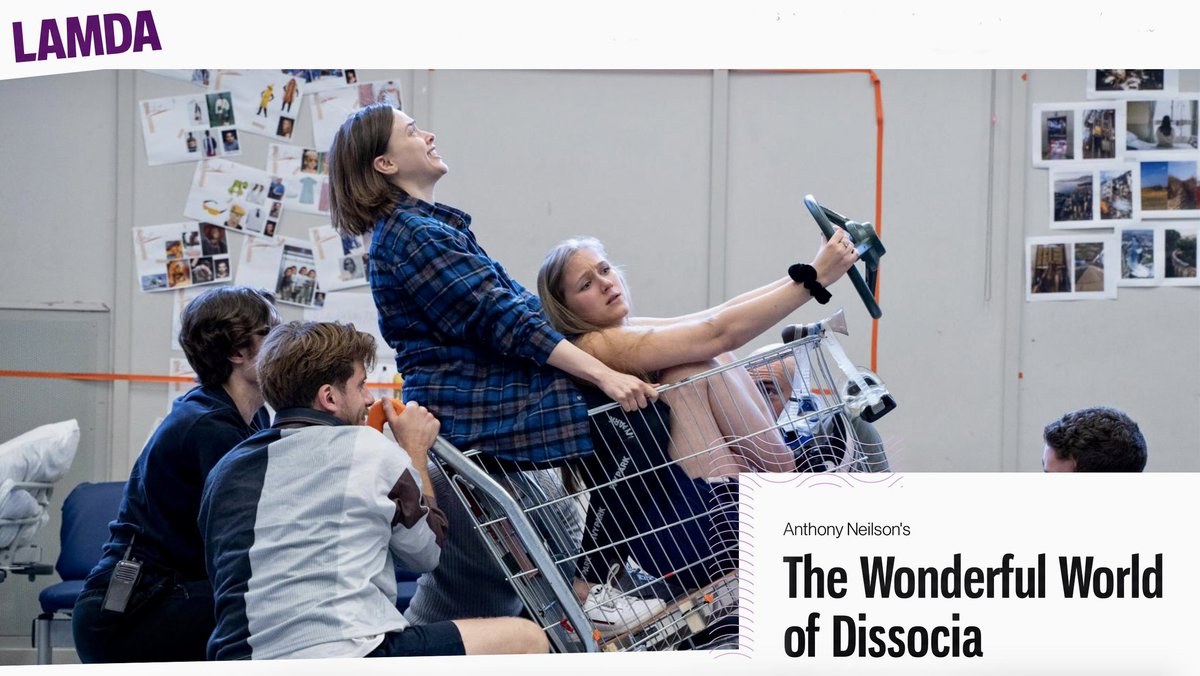 YasmineMeaden's tweet image. From our LAMDA cast: FREE INDUSTRY TICKETS to ‘The Wonderful World of Dissocia’ @LAMDAdrama This Monday - Thursday directed by the amazing @SarahMeadows1 || We would love your support for this tragicomedy with a flying trolley, insecurity guards and an eclectic hot dog stand.