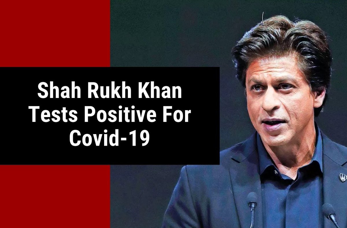 Shah Rukh Khan has tested positive for Covid-19
#COVID19 #ShahRukhKhan𓀠