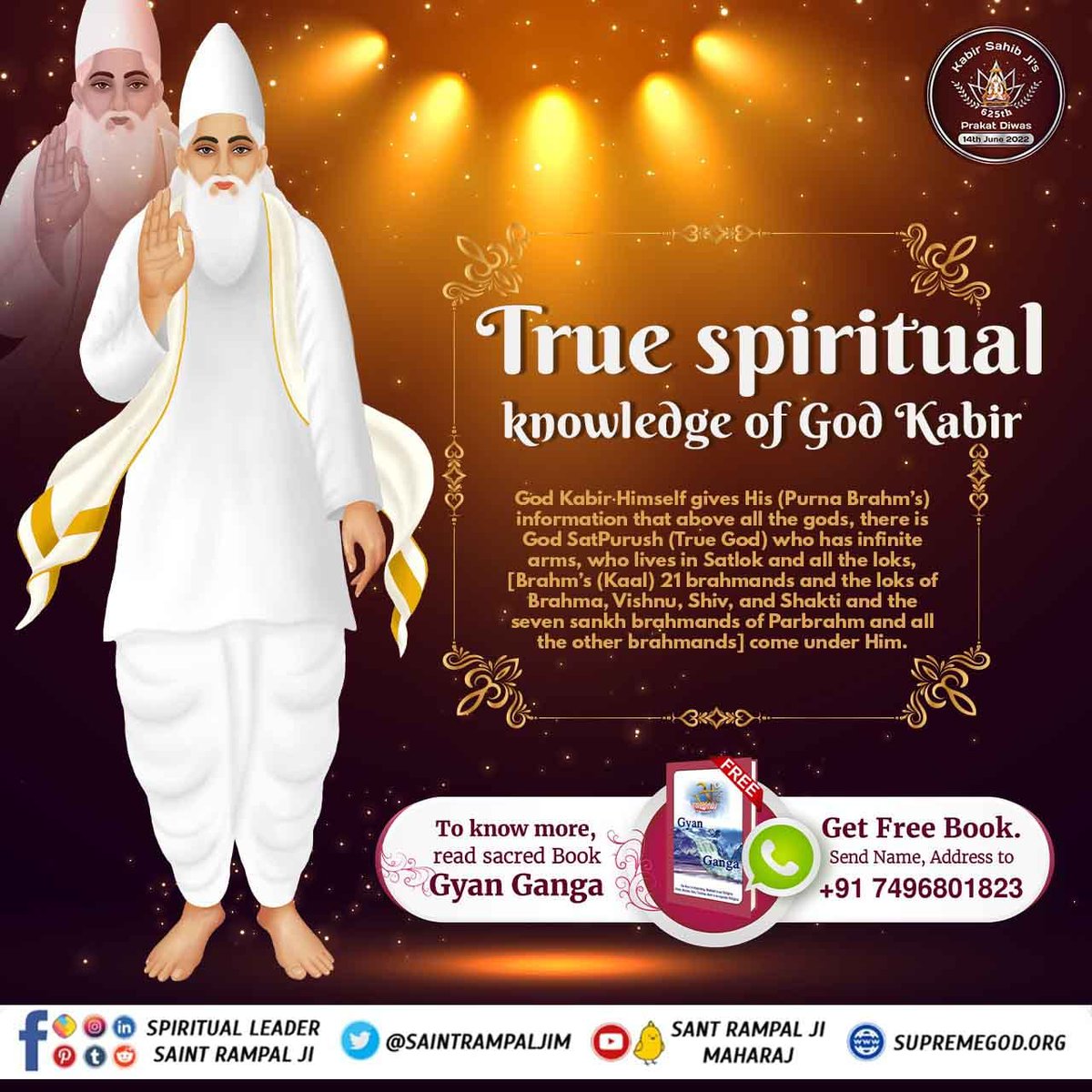 samridhima's tweet photo. #SupremeKnowledge_Of_GodKabir
#GodMorningSunday

God Kabir is Himself gives his information that above all the gods. 

Kabir Prakat Diwas 14 June https://t.co/iBRdr0tPeS