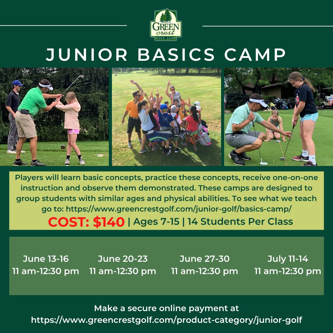 We've added more dates for our Junior Basics Camp! Sign up before they all fill up! Make a secure payment here: bit.ly/3MumpC3