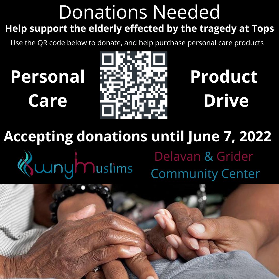 Let's continue to be a city of good neighbors!
Donate today to help purchase personal care products for the elderly members of the community that have been affected by the tragedy at Tops on Jefferson Avenue.