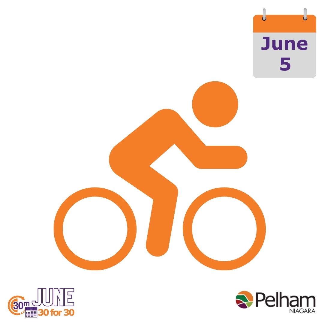 TownOfPelham's tweet photo. JUNE 5 | Cycle central! Pelham is home to great cycling routes...Discover Pelham by bike! Every minute counts...Track your active minutes and learn more at at https://t.co/pG4P3NqflW #PelhamON #June30for30 #CommunityBetter @ParticipACTION https://t.co/bvOpq0RAyg