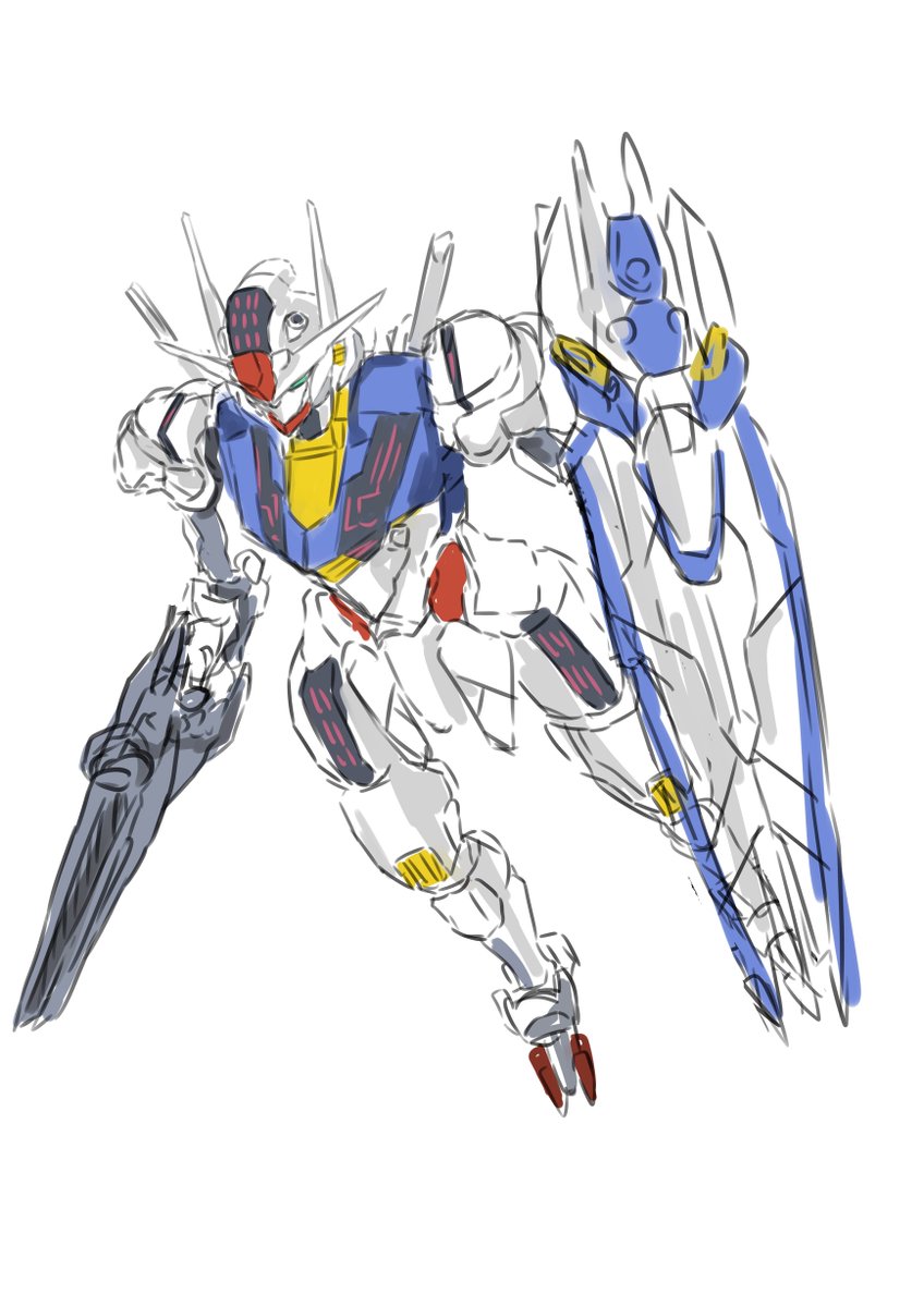 実はガンダムのイラストも描きたいのだけど、メカ苦手なんじゃ 