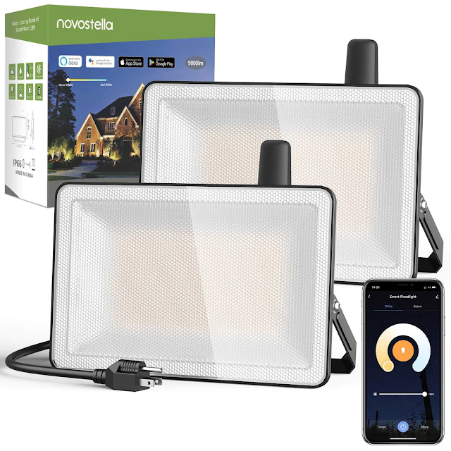 SusieQpon's tweet photo. #AD @Novostella_US 100W Smart Tunable White LED Flood Light! #Smarthome #novostella #securitylight https://t.co/mWReoMT3AF https://t.co/xzirAGk2P9