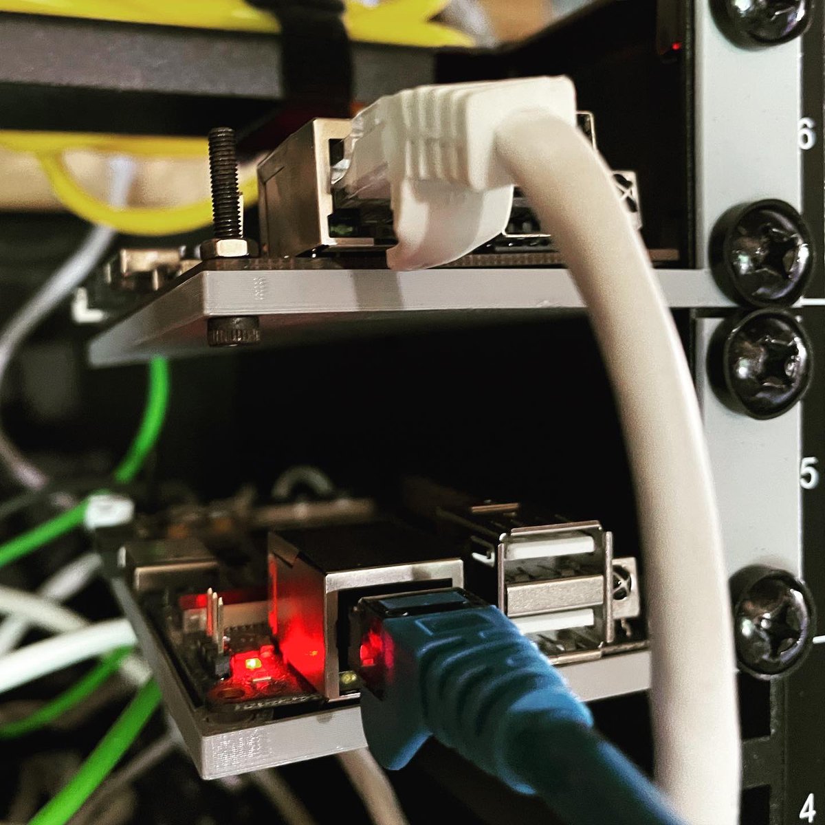 CMDannCA's tweet image. Weekend project was making myself some custom rack mounts for these 2 bpi devices for my IoT systems and keep them from just dangling #3Dprint #singleboardcomputer #iot