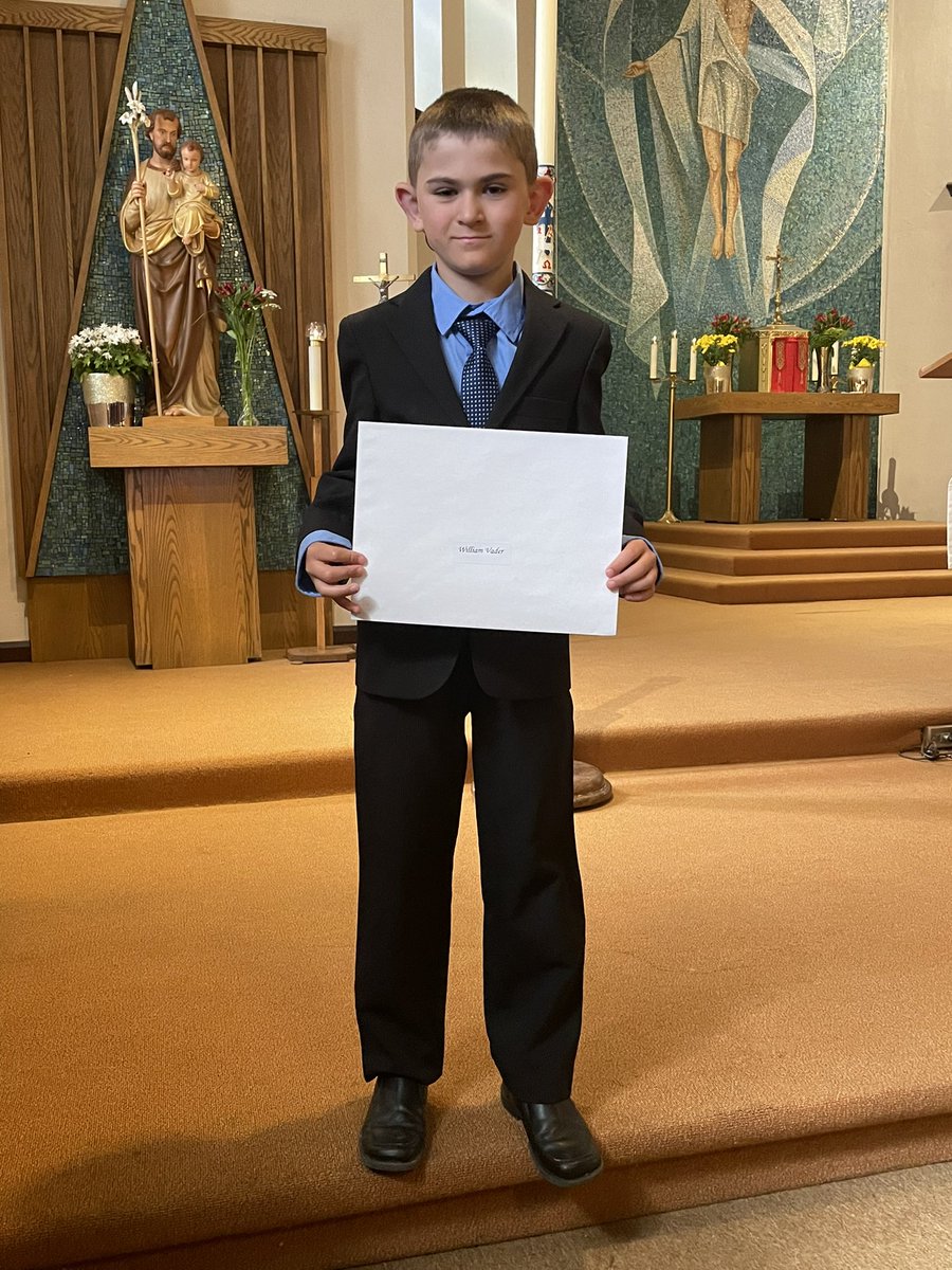 Congratulations to W on his First Communion today. Wishing him many blessings! <a href="/VaderMichelle/">Michelle Vader</a> <a href="/HNM_Marysville/">Holy Name of Mary Catholic School</a>