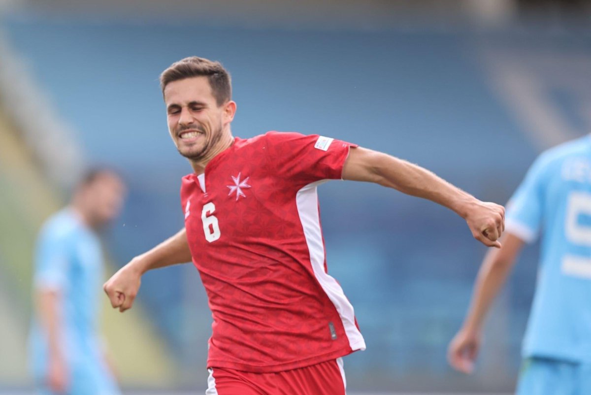 MaltaFA1900's tweet photo. 🇲🇹 Two goals in the second half ⏳give Malta a deserved win 💪over San Marino👏

⚽Substitute Jan Busuttil scored the first one and Matthew Guillaumier made them 2️⃣-0️⃣

📷 Domenic Aquilina 

#UnitedForMalta https://t.co/uzLCep8vUJ