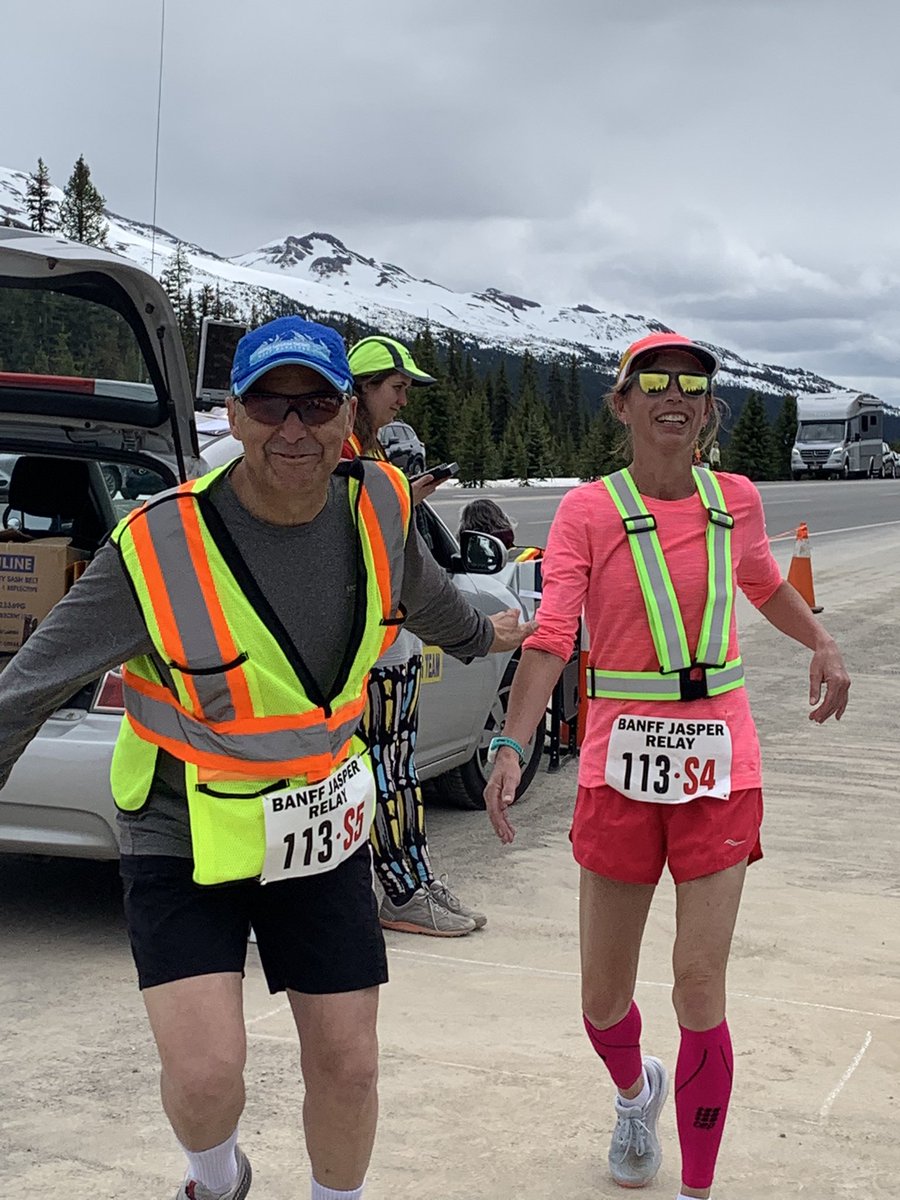 joececiyyc's tweet photo. First #BanffJasperRelay was great fun. Held up my 17km leg and got to meet some incredible runners. Thanks to Chris who provided support for me while running up the highway. #BJR2022 #abrunner #yycrunner https://t.co/1QDAUDPNos