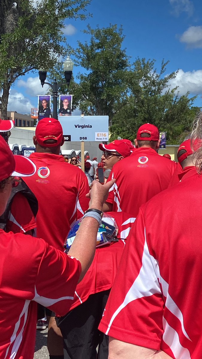 Team VA is lining up outside the stadium! Catch opening ceremonies on ABC and ESPN! #shineasone