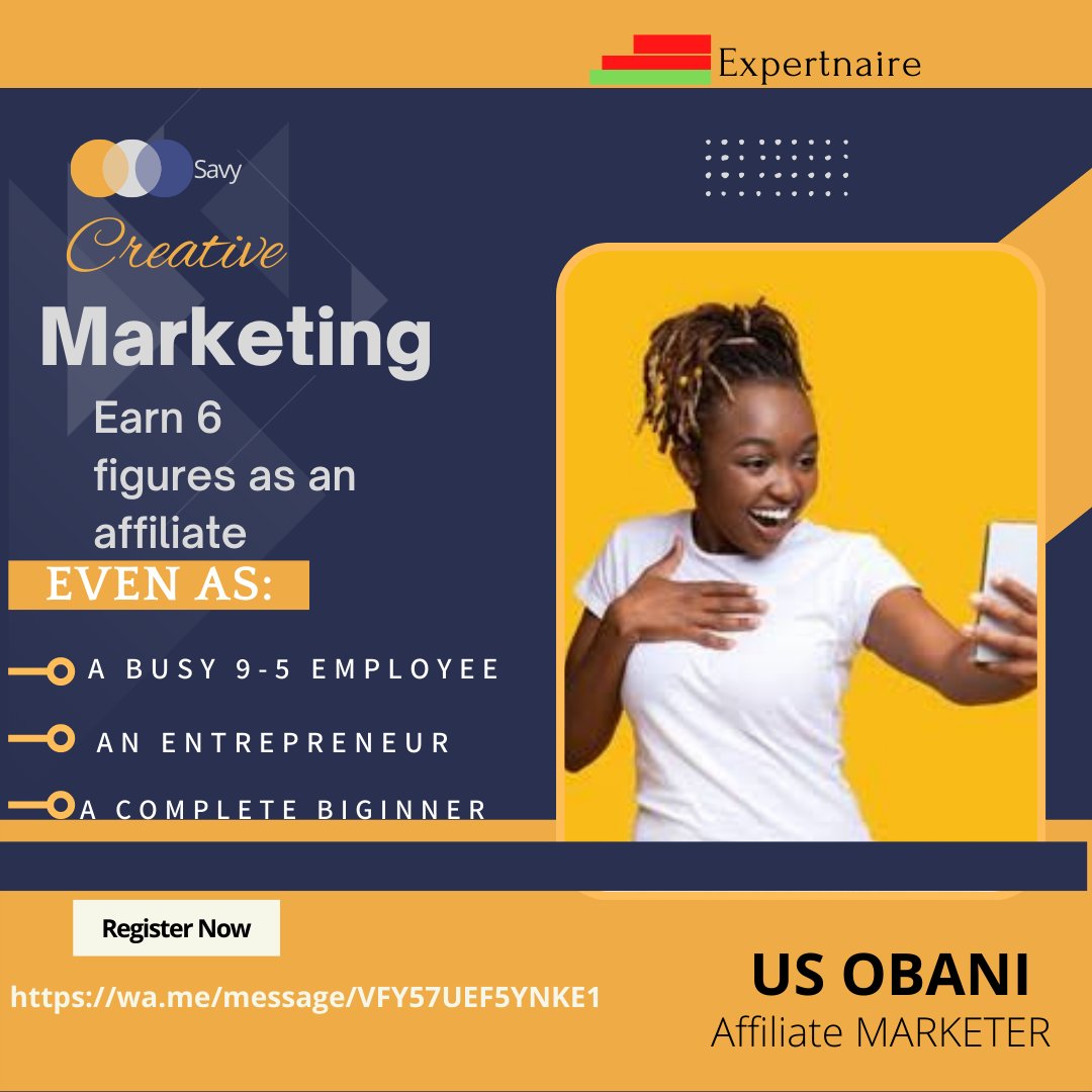 BrainySmart2's tweet image. wa.me/message/VFY57U…
Let's chat on WhatsApp were I will put u through on this expertnaire affiliate marketing