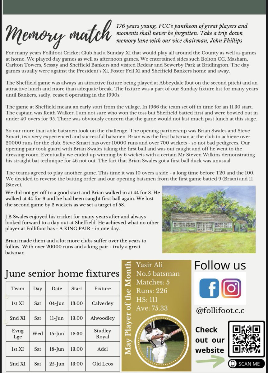follifootcc's tweet photo. June Newsletter | See below our June newsletter 🏏 https://t.co/1SCI2MClEb