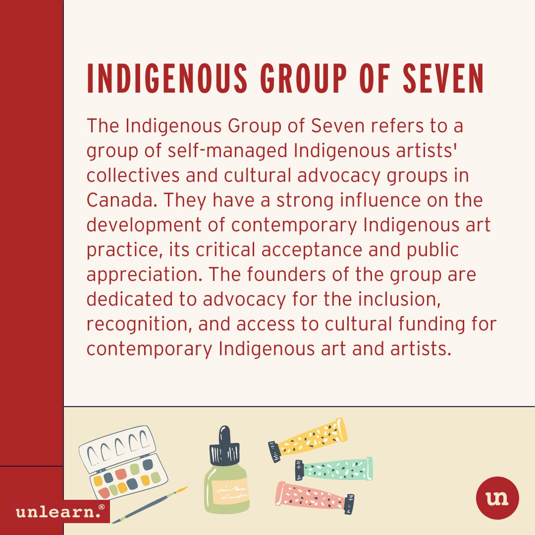 unlearn_com's tweet photo. Here is a brief introduction to the wonderful artists who are members of the Indigenous Group of Seven. Have you ever heard of them before? Have you went to any of their exhibits? Share your thoughts with us in the replies!

#NationalIndigenousHistoryMonth #IndigenousArt https://t.co/2UfCnZBloF