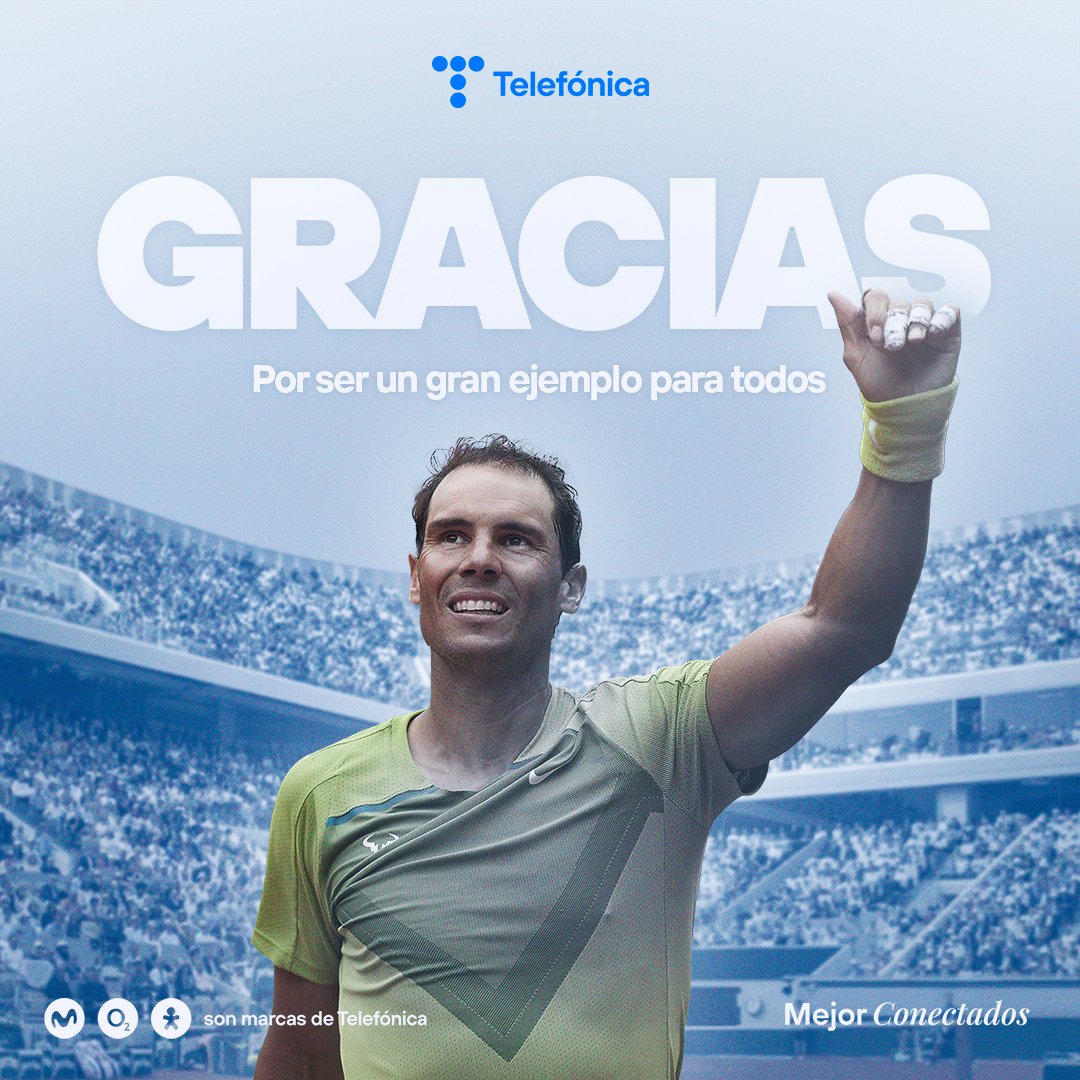 movistar_es's tweet photo. No hay palabras. Solo podemos decir, enormemente emocionados: GRACIAS, @rafaelnadal. #RolandGarros 🏆 https://t.co/6rcQkTDFJ8
