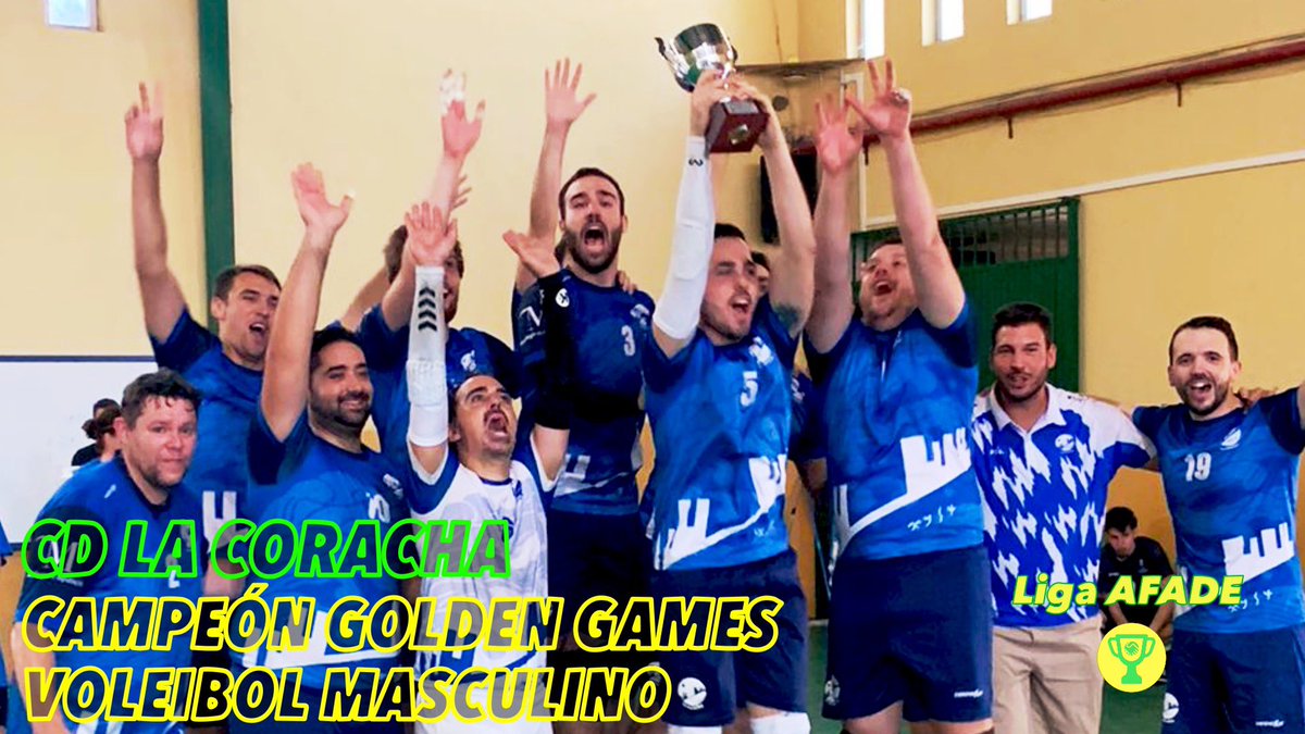 LigaAFADE's tweet photo. #GoldenGames

CD La Coracha venció a ED Fundación Victoria A en la gran final de los GOLDEN GAMES de voleibol masculino por un resultado de 3-0 proclamándose campeones.
 ¡Enhorabuena a ambos equipos por una gran final y por la estupenda temporada realizada!

#LigaAFADE
🟢🏆🟡 https://t.co/Jz8W1u6Lb4