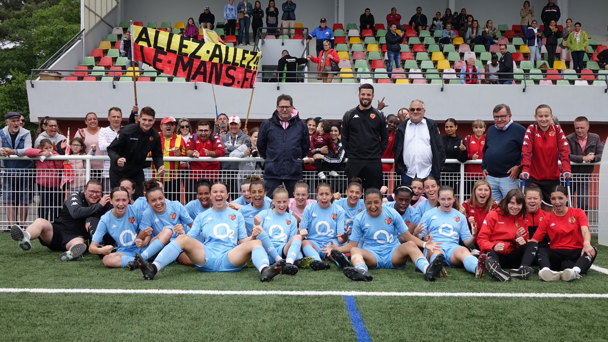 #Féminines Victoire 3-0 à l'aller à Besançon, victoire 6-2 au retour à domicile = accession au Championnat National U19 😍 BRAVO !

#AllezLEMANSFC 🔴🟡