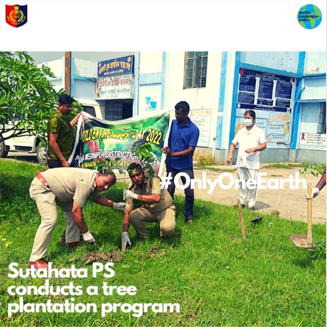 MedinipurSp's tweet photo. Observing World Environment day! Sutahata PS

#WorldEnvironmentDay   
#Plogging
#HumaneInUniform 
#OnlyOneEarth   
#PurbaMedinipurInOurHeart https://t.co/fN8yJ5l4CH