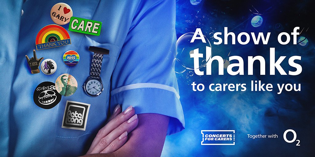 NHS workers and carers are true modern day heroes 💙❤️

As proud supporters and to celebrate #ThankYouDay today, Concert for Carers together with O2 are giving free concert tickets to top live performances at venues across the UK for their invaluable service.