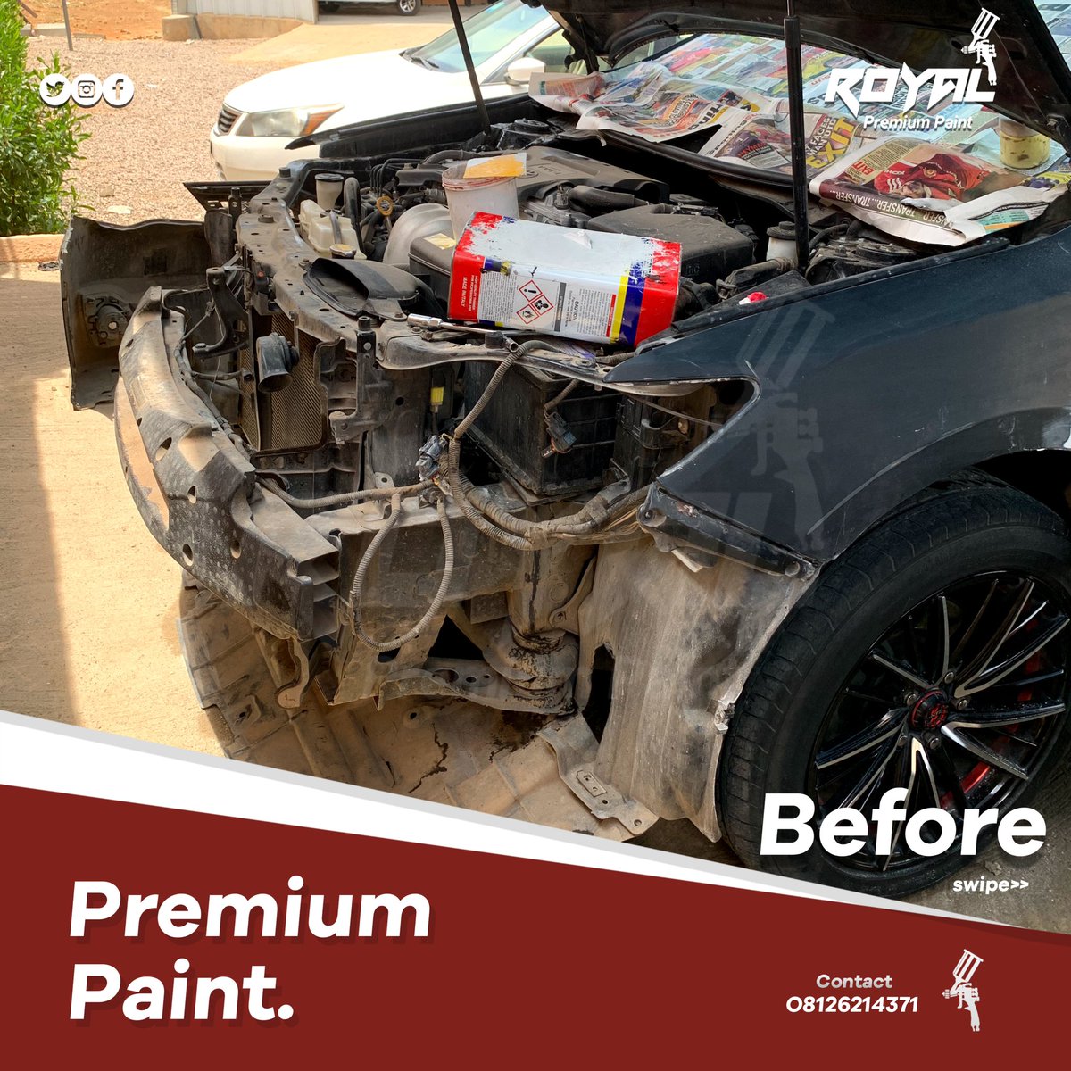 PremiumPaints's tweet photo. 2014 Toyota Camry Before Basic paint job. #blackchully #ashewoweb3 #Abuja #Curve2 https://t.co/X3n8hjCG2v