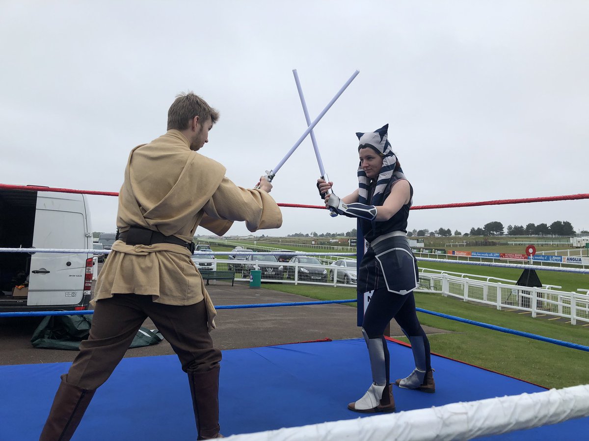 Alphaglitchgirl's tweet photo. The wrestling group asked us if we wanted pic in the ring, wasn’t gonna pass that up!! #GYCC https://t.co/5kjeVUfTiI