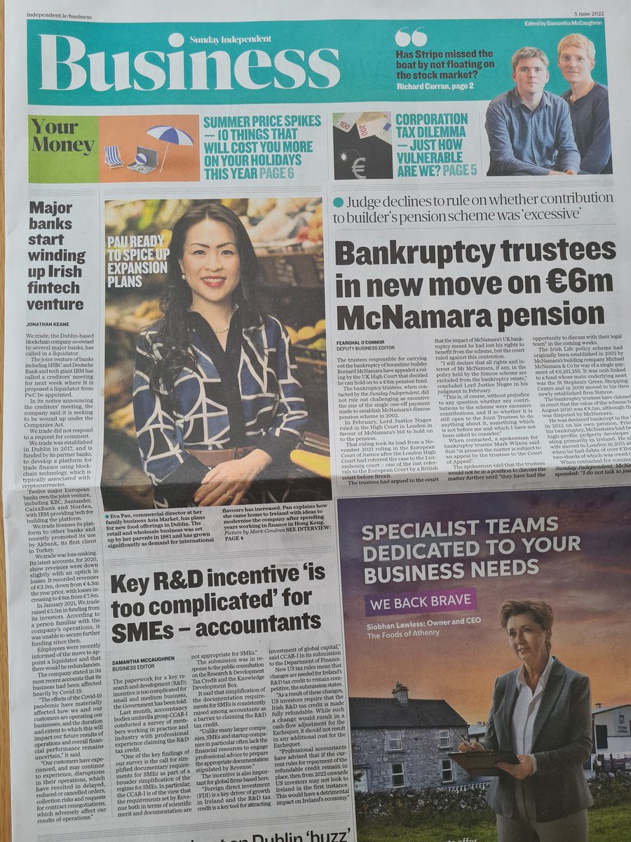 Thank you @smccaughren for the lovely article and Mark Condren for the pictures.  #sundayindependentbusiness #asiamarketie #bwoty22 
 m.independent.ie/business/small…