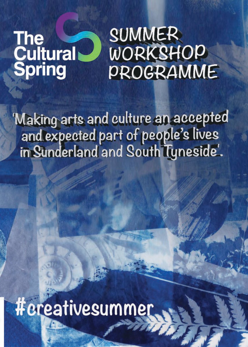 Cultural_Spring's tweet image. Our #CreativeSummer programme of workshops and arts activities is out NOW!
Places are being taken up quickly, and you can read our new brochure on our website.
Lots of arts and culture to take part in across Sunderland and South Tyneside.
theculturalspring.org/whatson