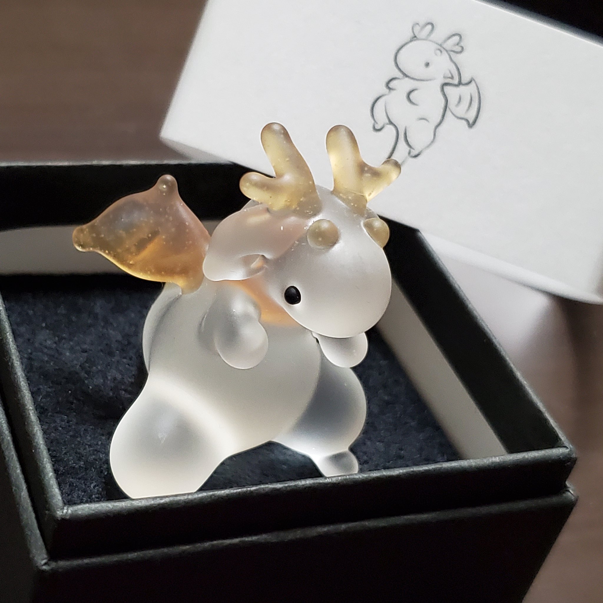 glass工房ココロイロ プチドラゴンの置物 デブゴン