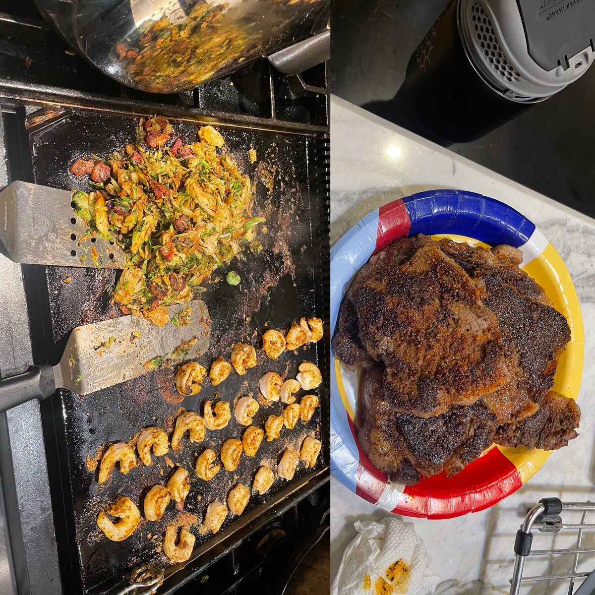 Dr_PWilliamsJ's tweet photo. Our daughters’ friends came to visit from @UNTsocial, and we a great night of cooking. They even learned the Williams Everything Seasoning recipe. #CookingwiththeWilliams https://t.co/pApSF9OBTh