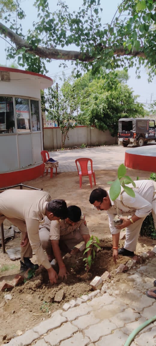 SandipSingh07's tweet photo. #PRAYAGRAJ_POLICE

#WorldEnvironmentDay2022 के अवसर पर थाना कोरांव पुलिस कर्मियों द्वारा #स्वच्छपर्यावरण और #सुरक्षितभविष्य हेतु वृक्षारोपण किया गया।
 
#UPPolice 
#विश्वपर्यावरणदिवस_2022 https://t.co/U8pLhg8cR2 https://t.co/YXnkLiG9Er