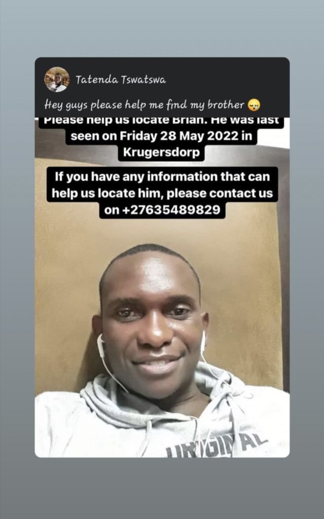 ognotamteekay's tweet photo. Please retweet and help us find our brother TIA🙏🏿 https://t.co/70v6cP8TmB