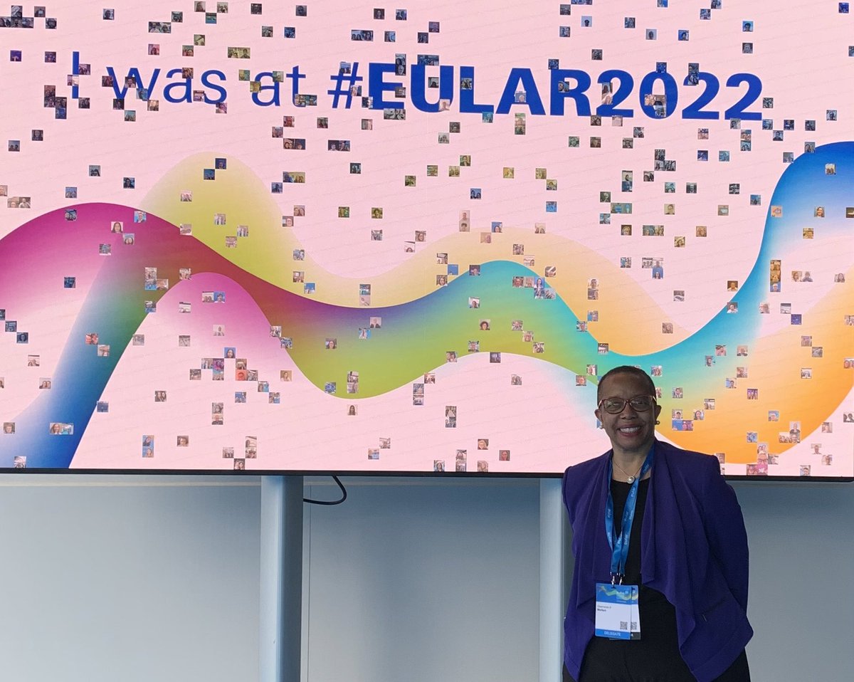 gwenesta_melton's tweet photo. Dr @gwenesta_melton enjoys the mission of @AWIRGROUP and actively advances, advocates and advises for #WomeninRheum. Love seeing all of my colleagues this week #EULAR2022. Looking for folks @ACR22 and #EULAR23. https://t.co/OX7sCnyfCt