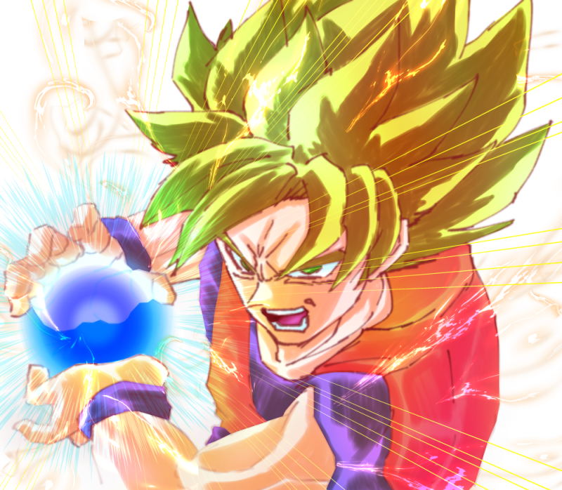 狐高 こだか 新人vtuber 息抜きに描き始めた悟空が完成してしまった Ssj孫悟空です かめはめ波は練習すればいつか出ると俺は信じているんだ 信じているんだ イラスト イラスト練習 ドラゴンボール