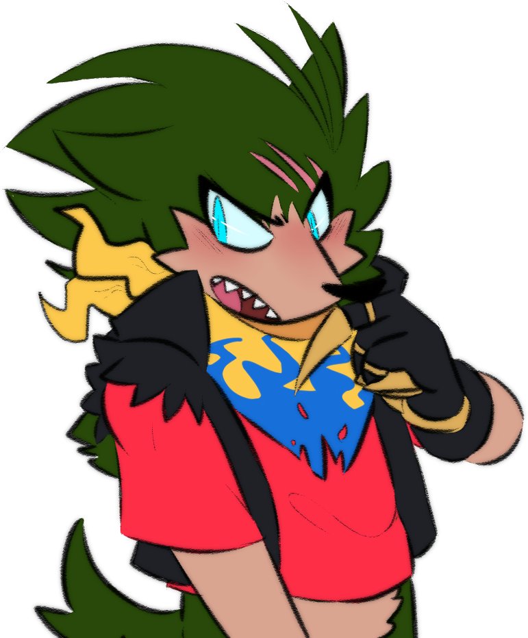 // Razor!! You can interact with him over at <a href="/DolledUpScourge/">✪𝐀𝐧𝐢𝗺𝐚𝐥 𝐢𝐧 𝐌𝐞✪</a> 
But gosh he looks awesome in this artstyle oml what